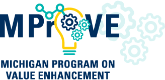 Michigan Program on Value Enhancement acronym with light bulb and gears